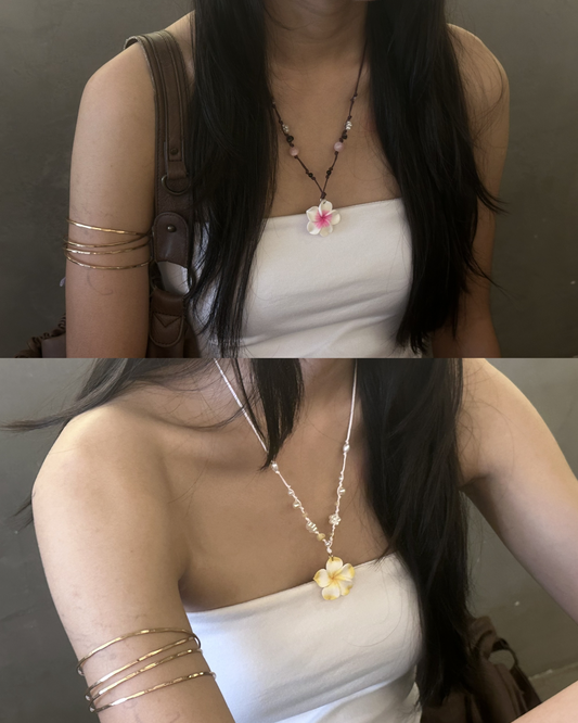Beach Flower Cord Necklace