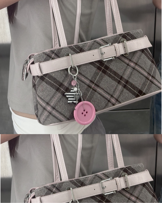 Oversized Button Keychain