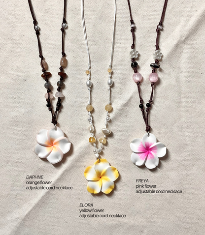 Beach Flower Cord Necklace