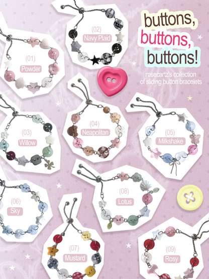 [PRE-ORDER] Sliding Button Bracelet