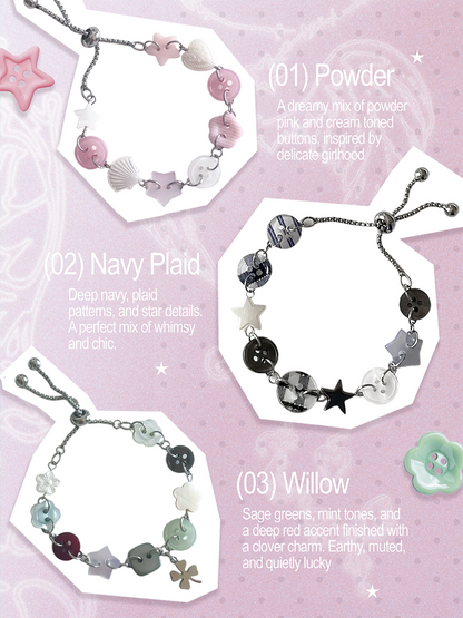 [PRE-ORDER] Sliding Button Bracelet