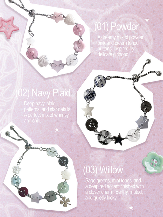 [PRE-ORDER] Sliding Button Bracelet
