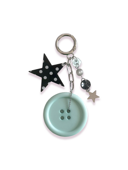 Oversized Button Keychain