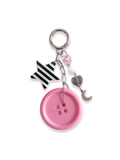 Oversized Button Keychain