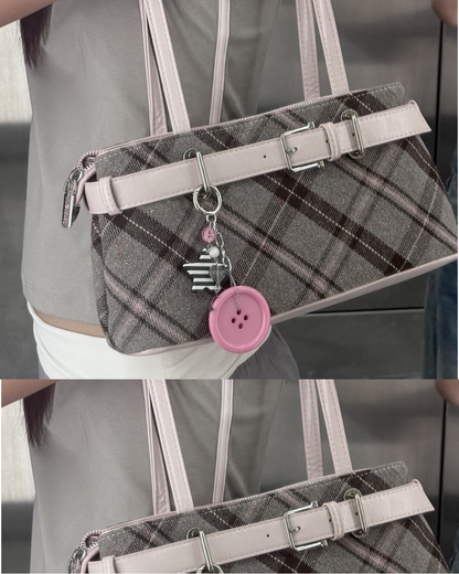 Oversized Button Keychain